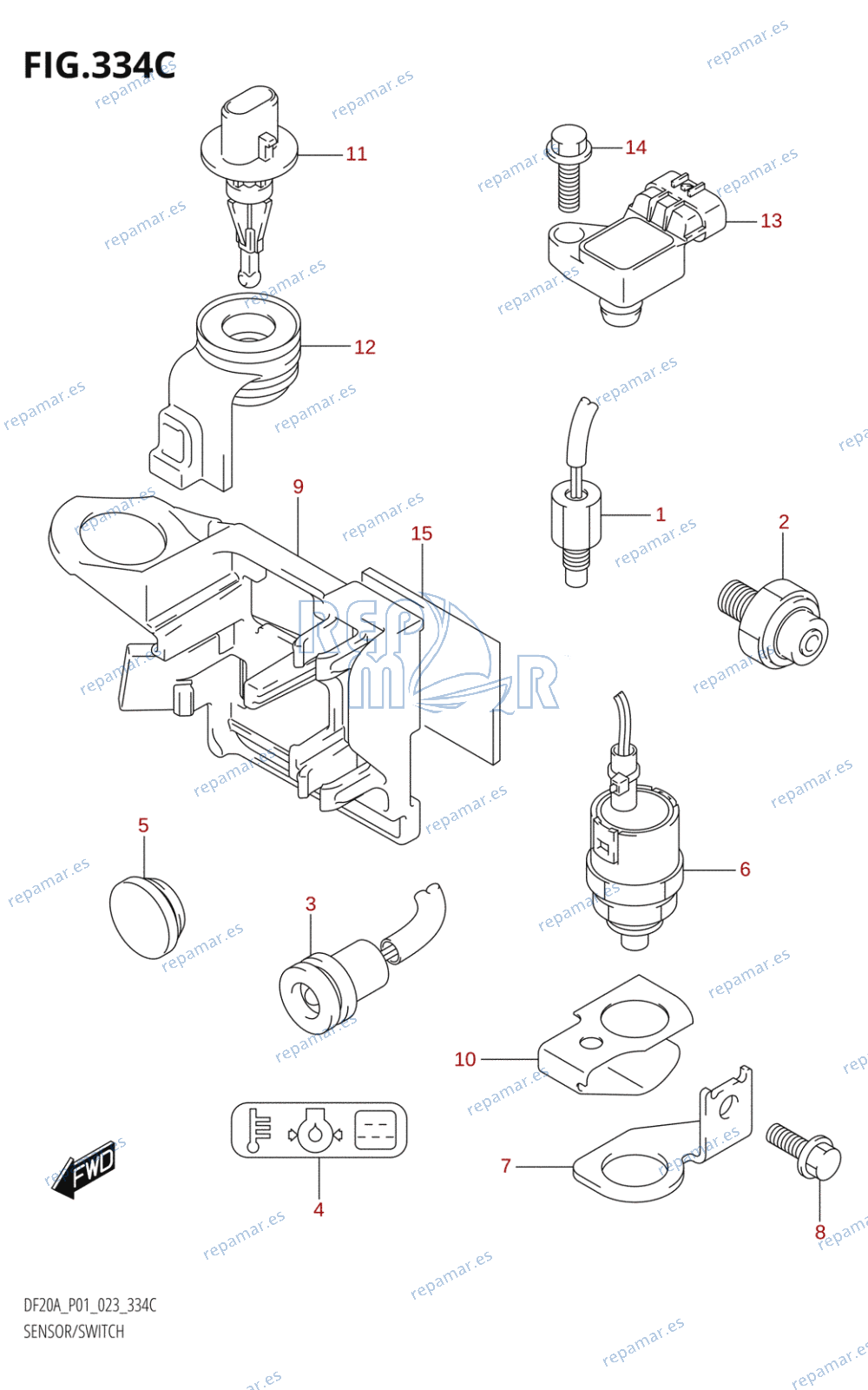 334C - SENSOR /​ SWITCH (SEE NOTE)