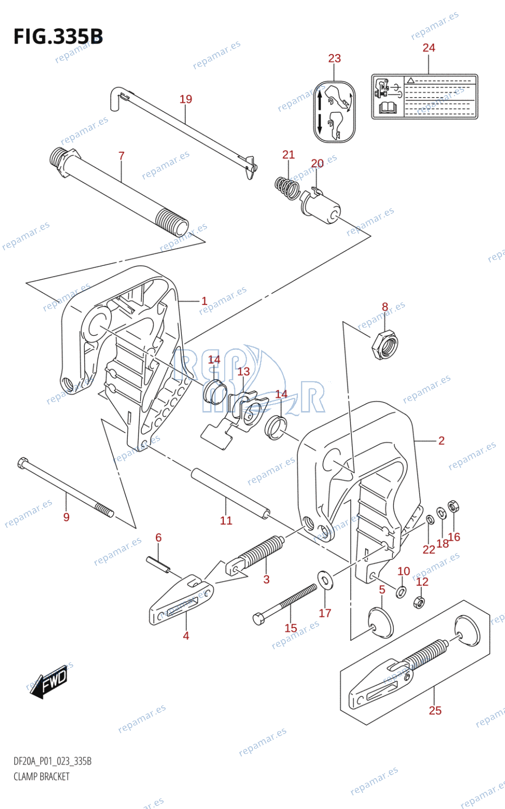 335B - SOPORTE ABRAZADERA (DF20A:P40)