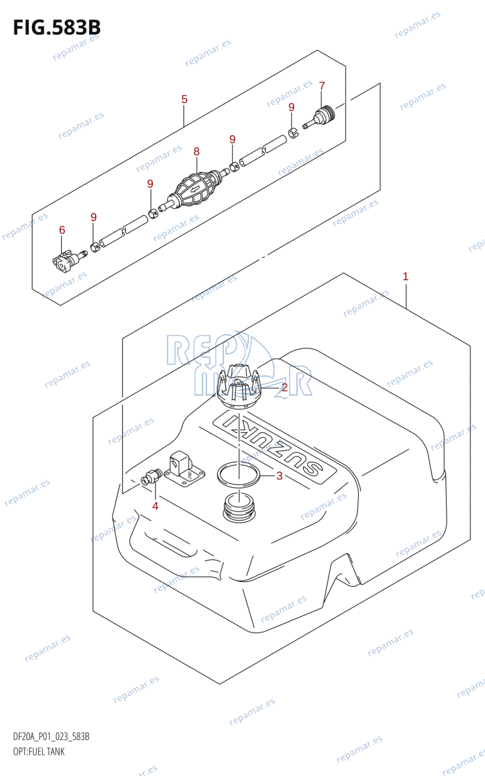 583B - OPT:FUEL TANK (SEE NOTE)