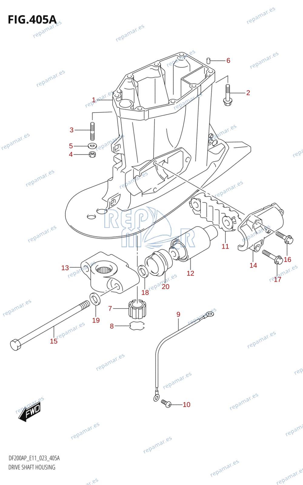 405A - DRIVE SHAFT HOUSING