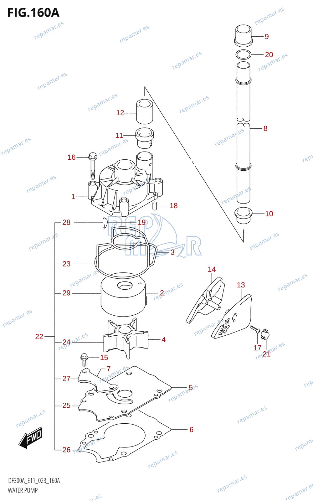 160A - WATER PUMP (E01,E03,E11)