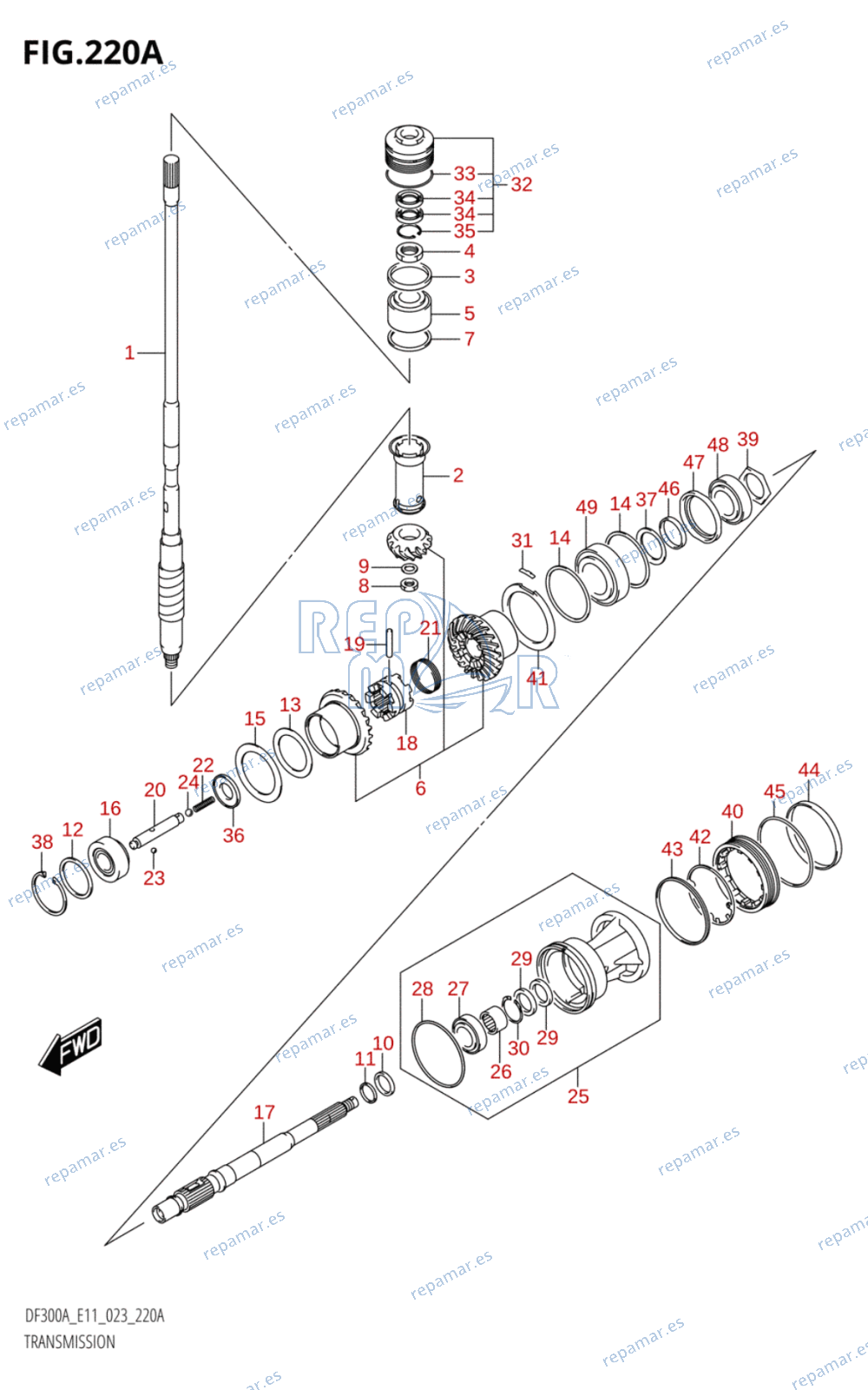 220A - TRANSMISSION ((020,021):(DF300A,DF250A))