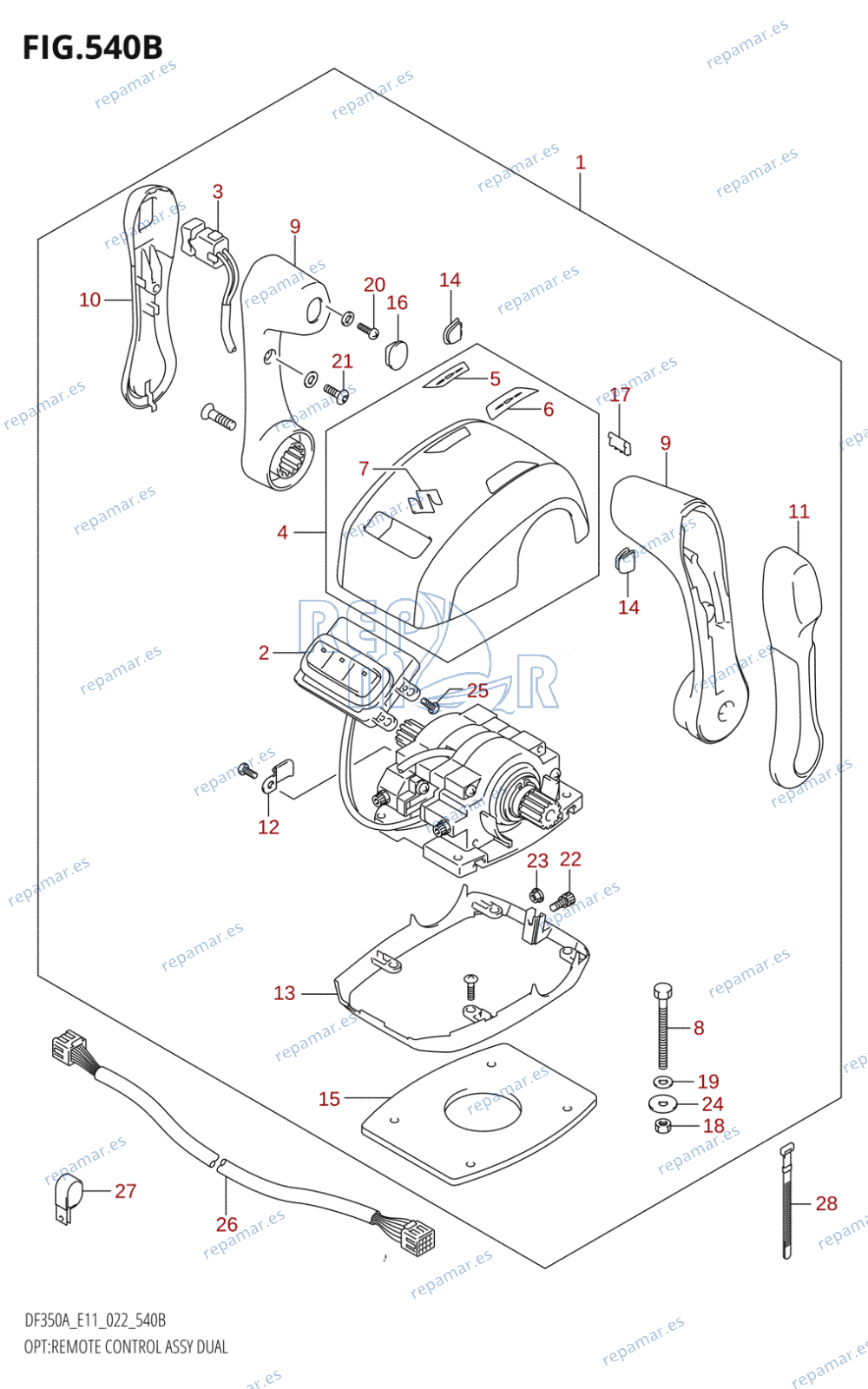 540B - OPT:REMOTE CONTROL ASSY DUAL (022)