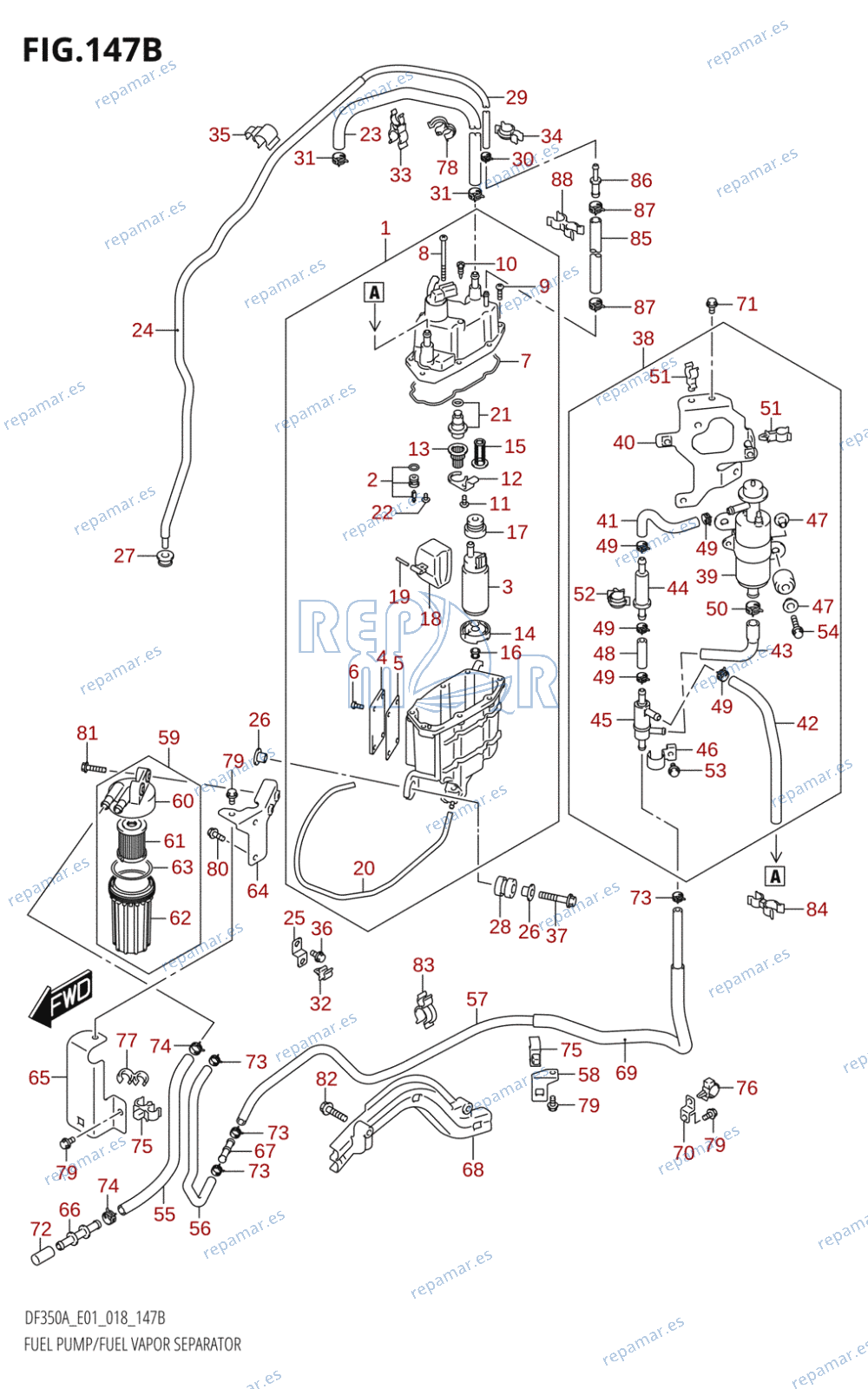 147A - FUEL PUMP /​ FUEL VAPOR SEPARATOR (DF350A)