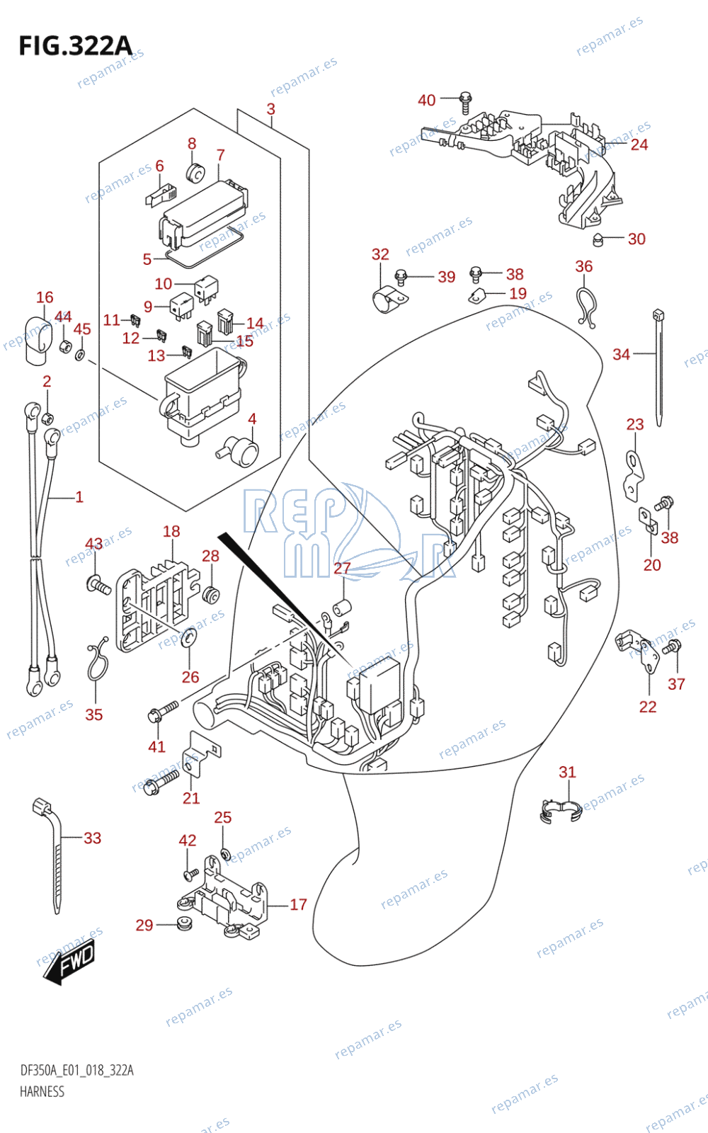 322A - HARNESS (DF350A)