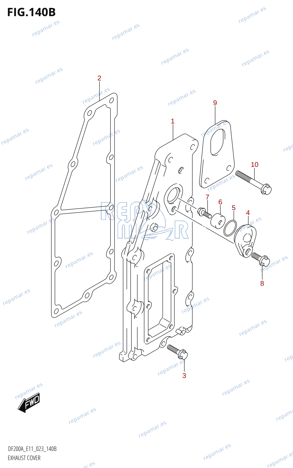 140B - EXHAUST COVER (023)