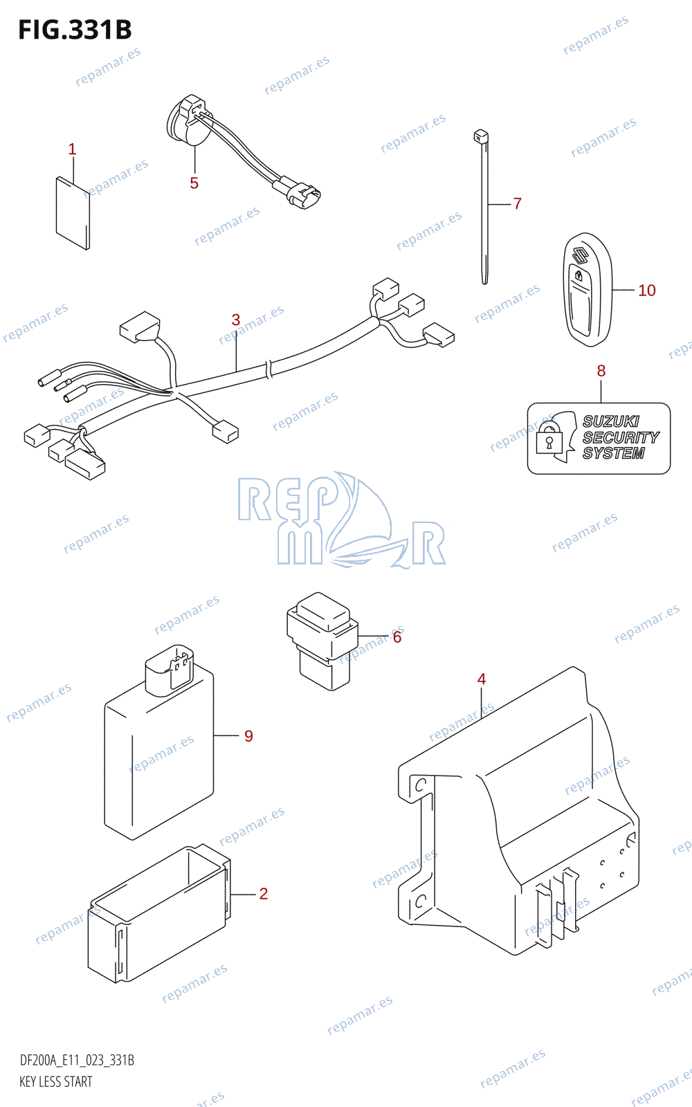 331B - KEY LESS START ((DF200AT,DF175AT,DF150AT):E11:023,DF150AS:E03:023)