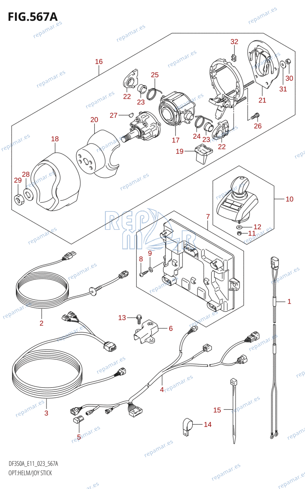 567A - OPT:HELM /​ JOY STICK (DF350AMD,DF300BMD)