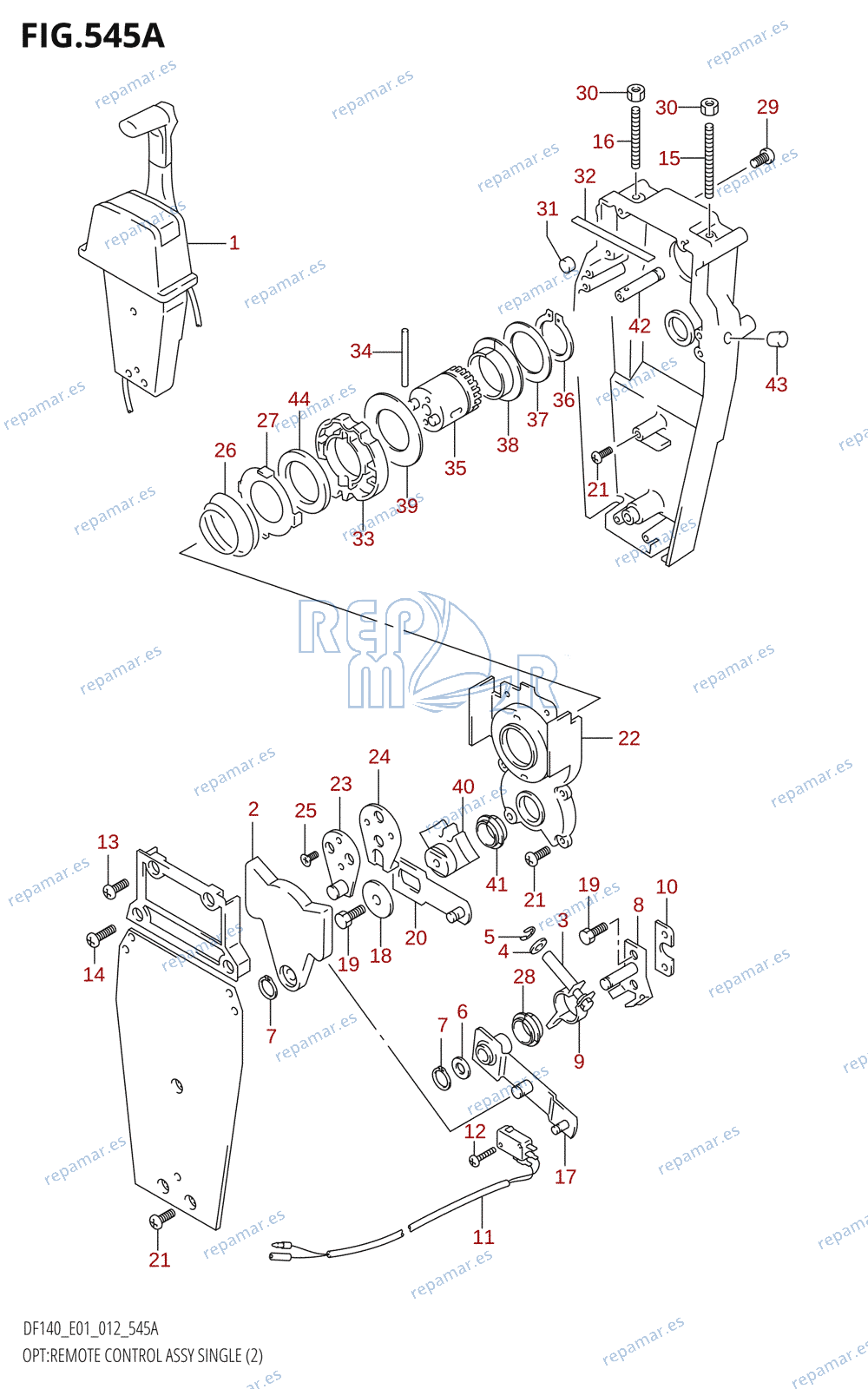 545A - OPT:REMOTE CONTROL ASSY SINGLE (2)