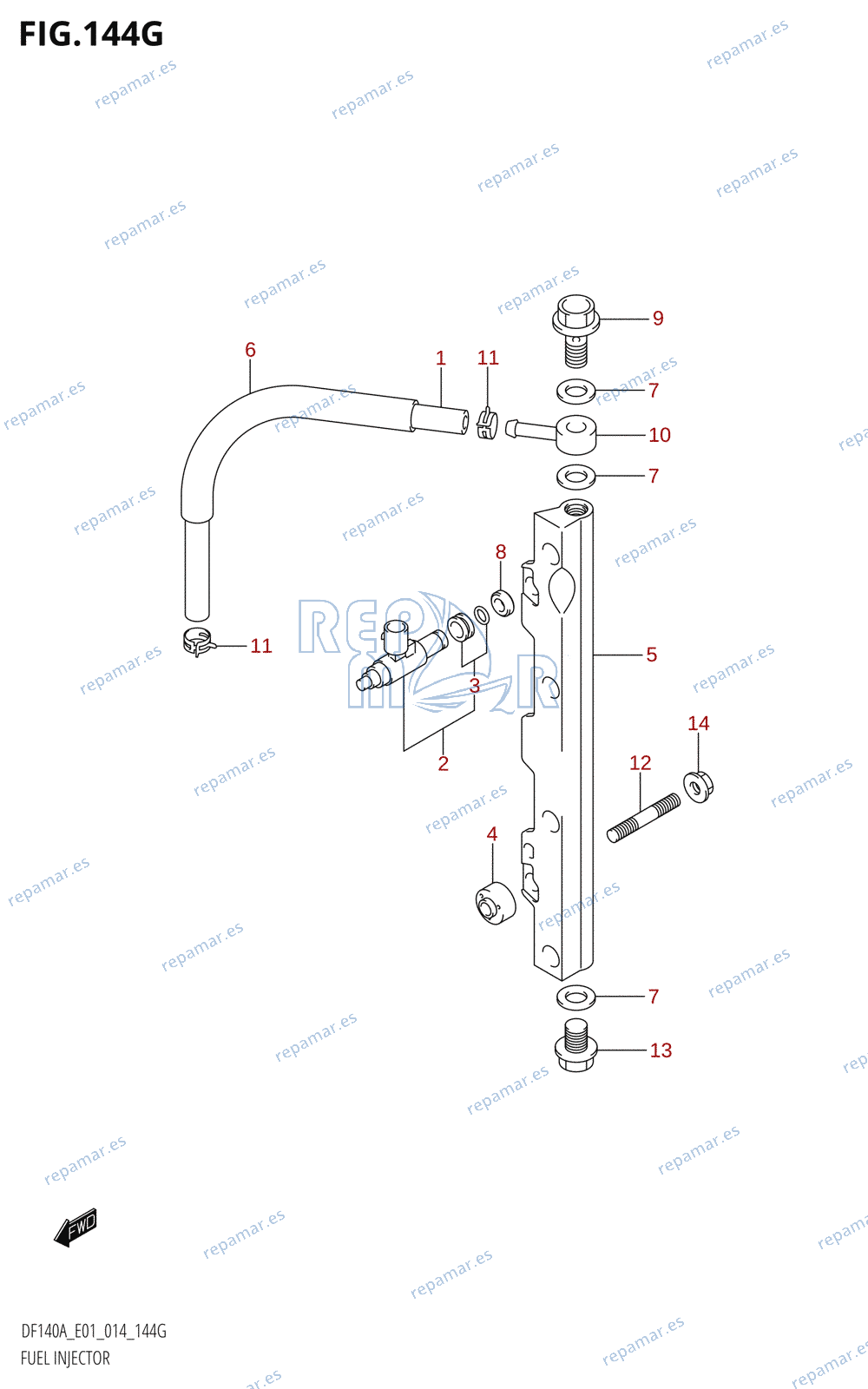 144G - FUEL INJECTOR (DF140AT:E01)