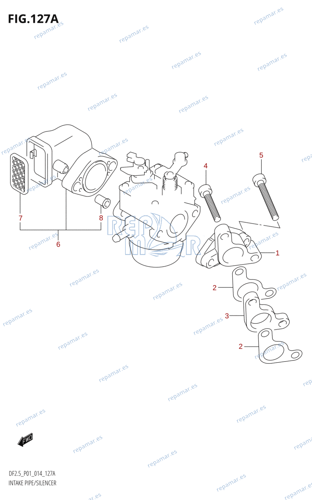 127A - INTAKE PIPE /​ SILENCER