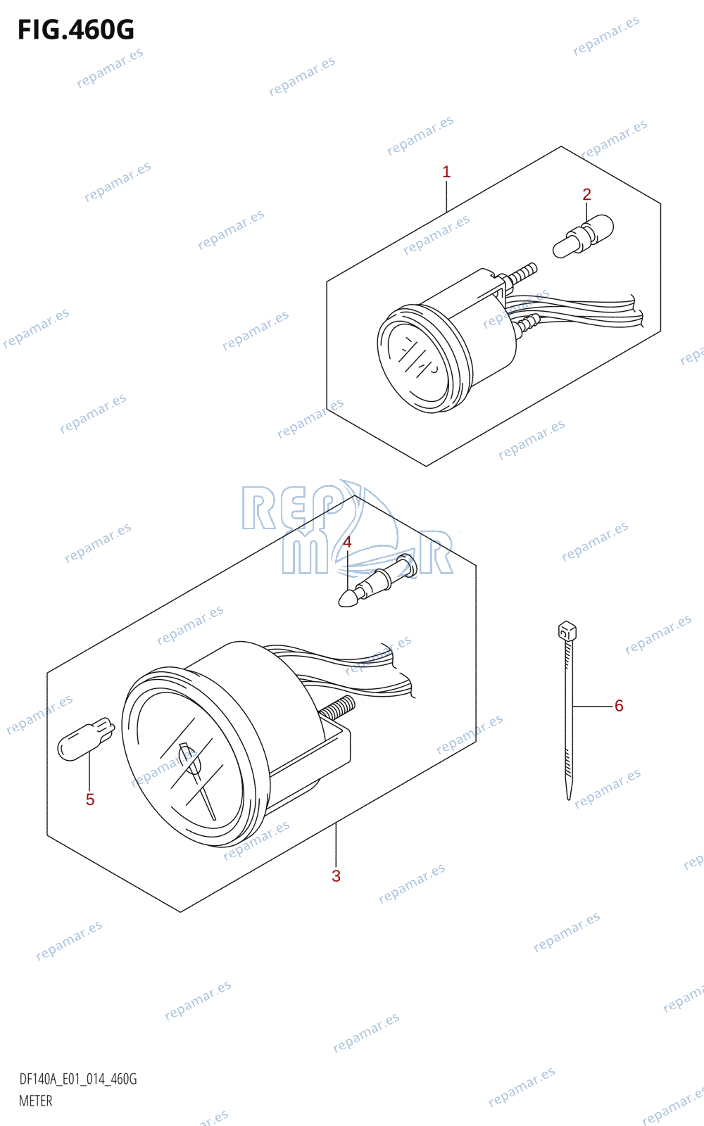 460G - METER (DF140AT:E01)