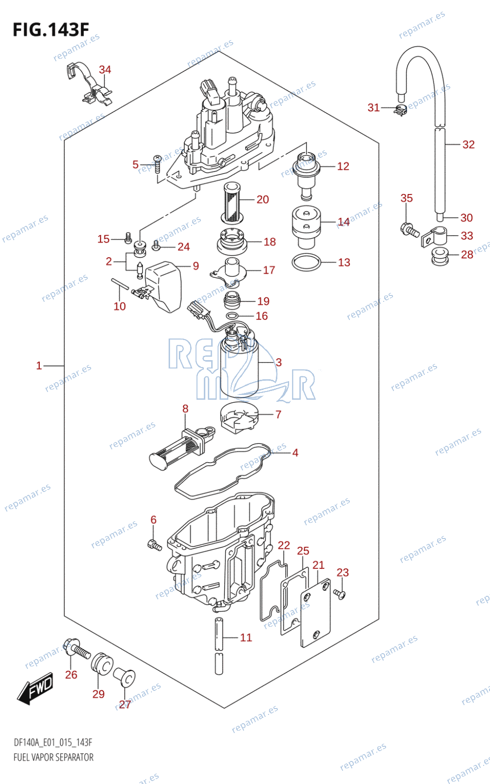 143F - FUEL VAPOR SEPARATOR (DF140AT:E01)