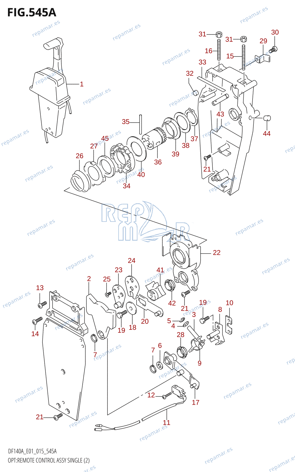 545A - OPT:REMOTE CONTROL ASSY SINGLE (2) (DF140AT:E01)