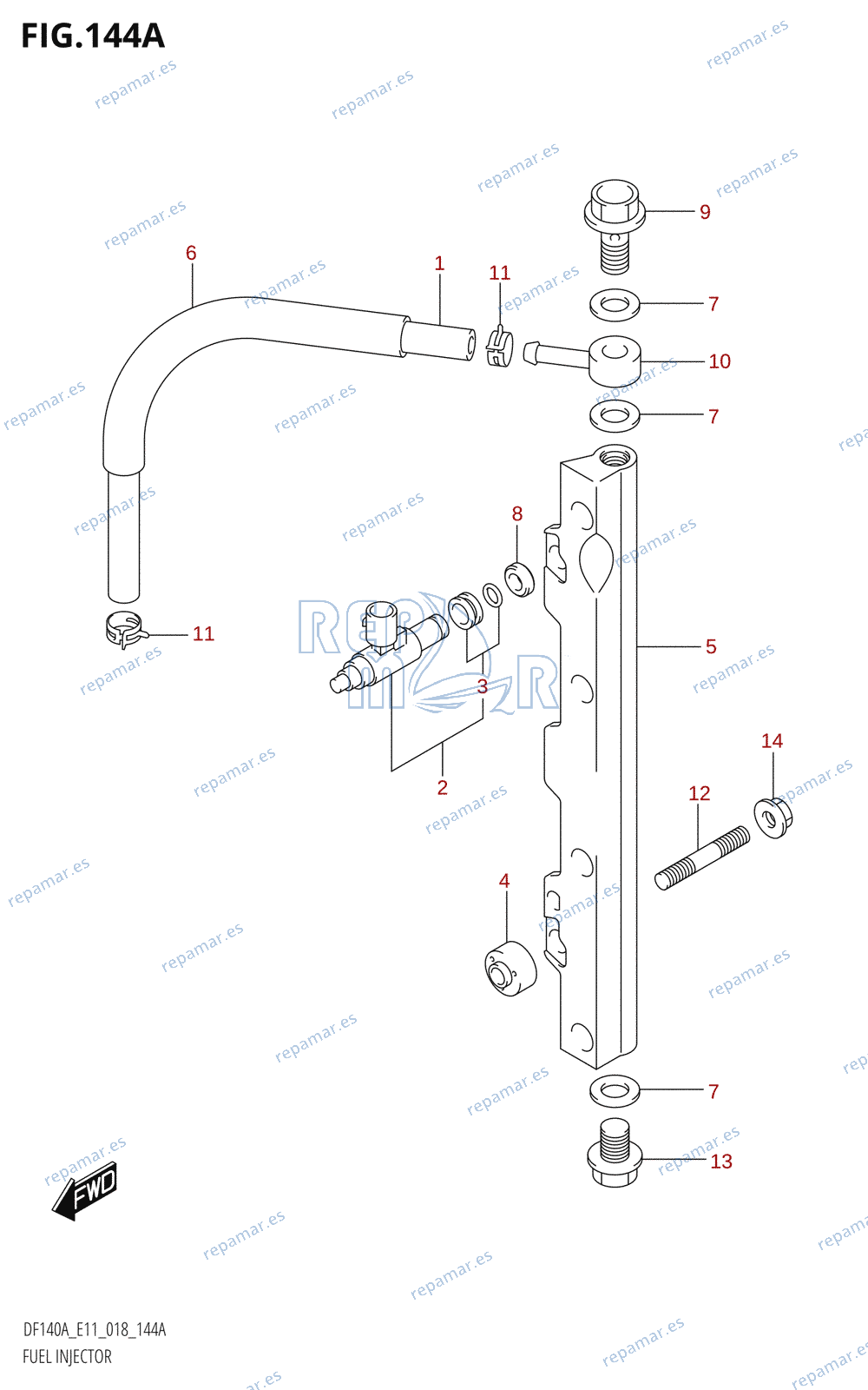 144A - FUEL INJECTOR (E11,E03)