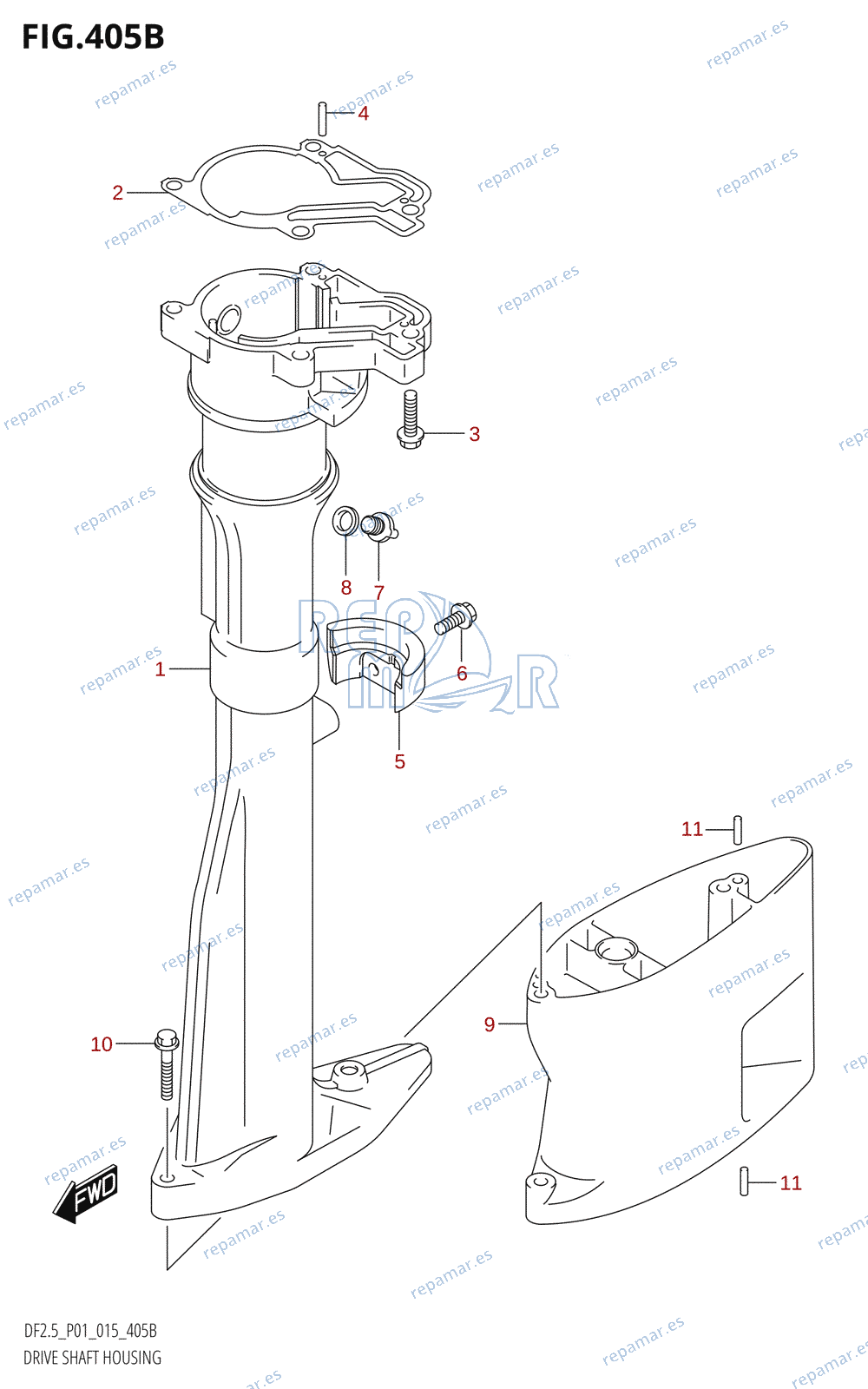 405B - DRIVE SHAFT HOUSING (L-TRANSOM)