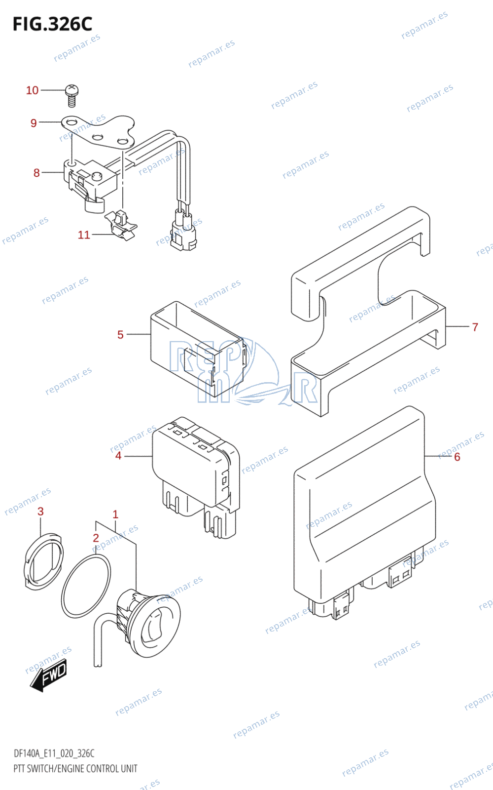 326C - PTT SWITCH /​ ENGINE CONTROL UNIT