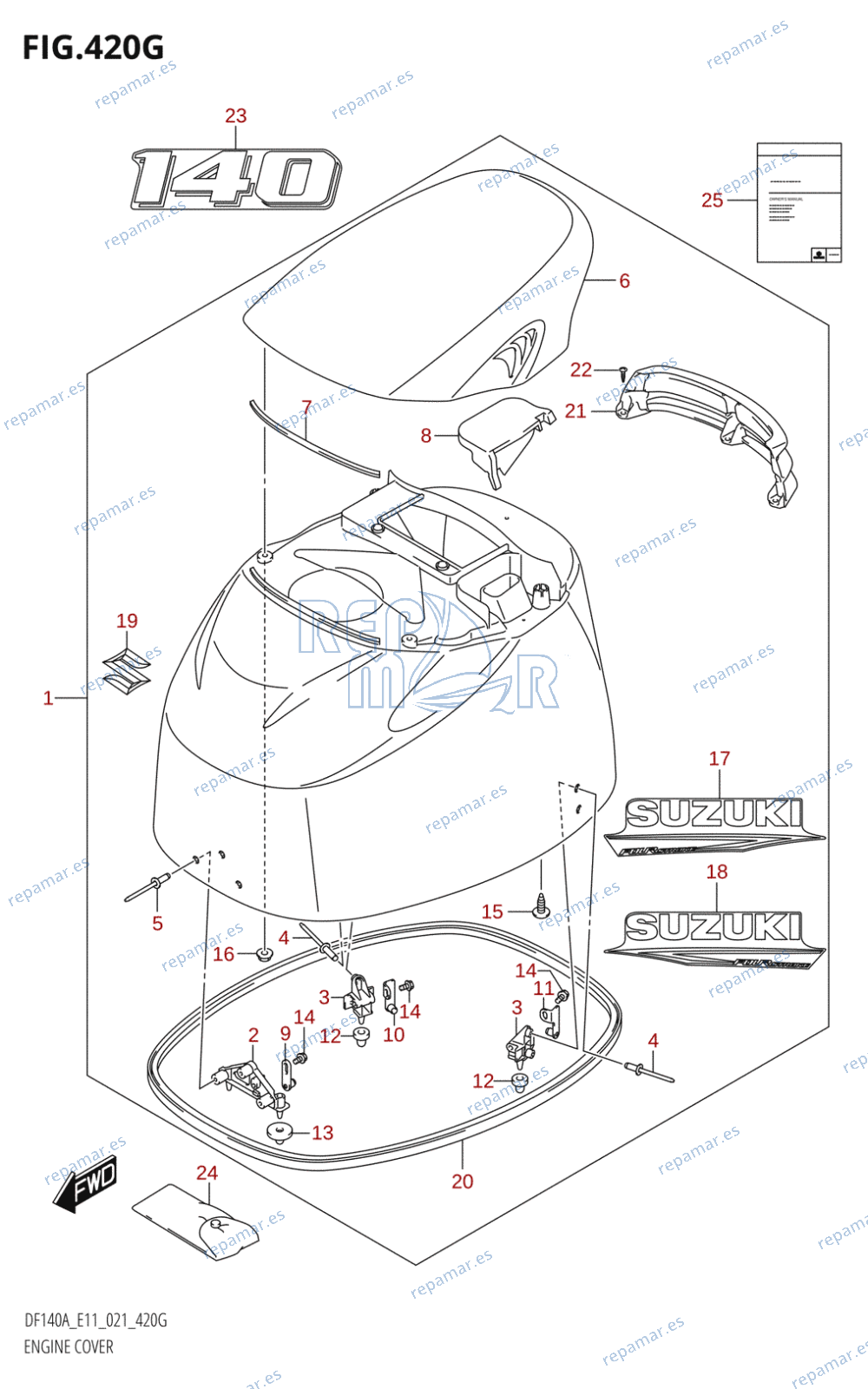 420G - ENGINE COVER