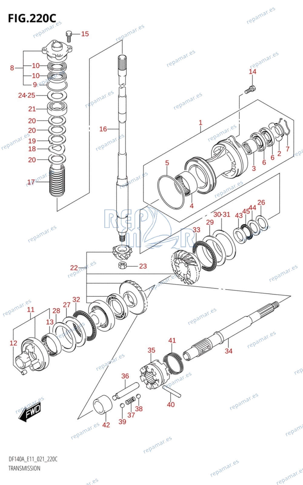 220C - TRANSMISSION (DF115AZ,DF140AZ)