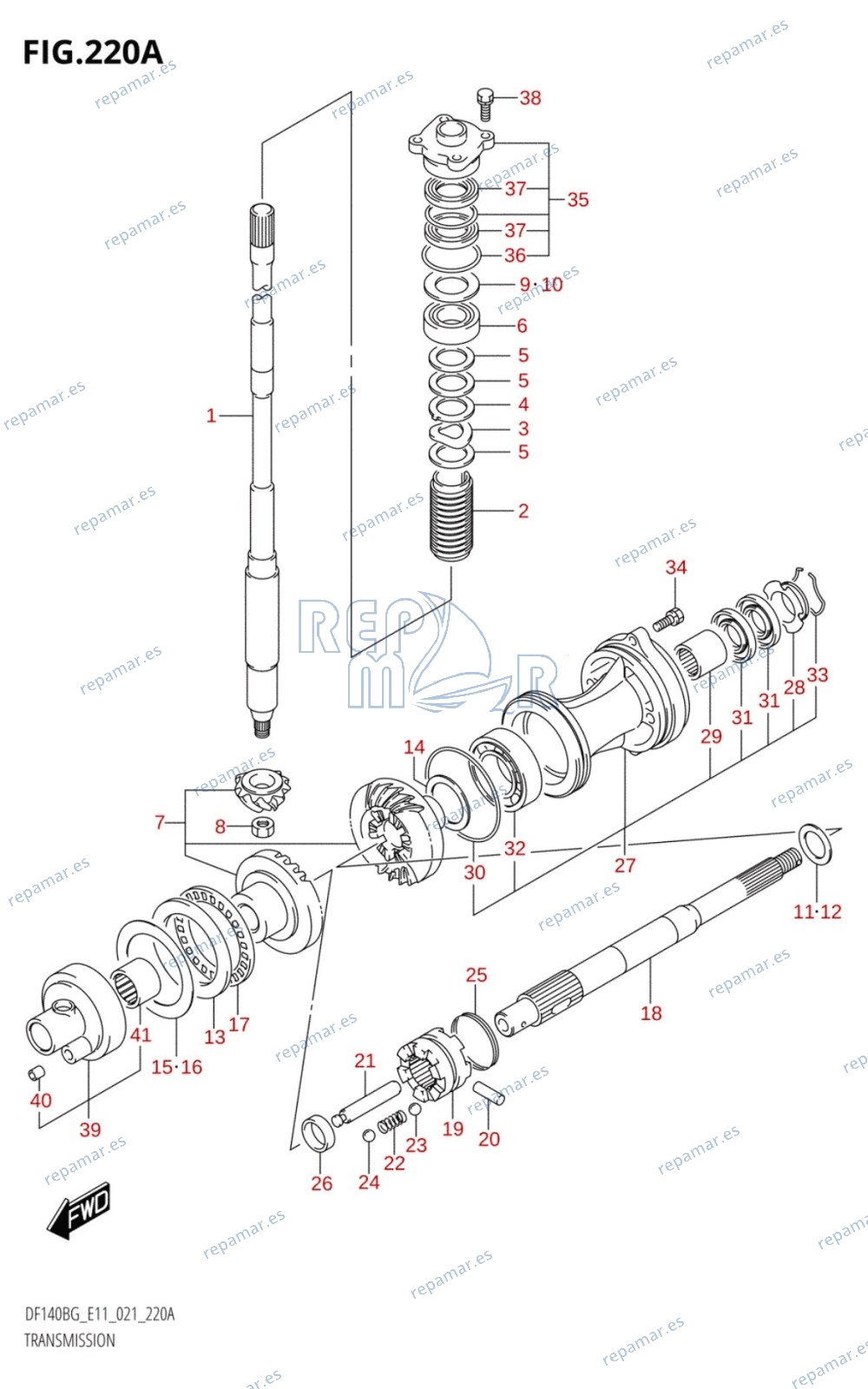 220A - TRANSMISSION (DF140BG)