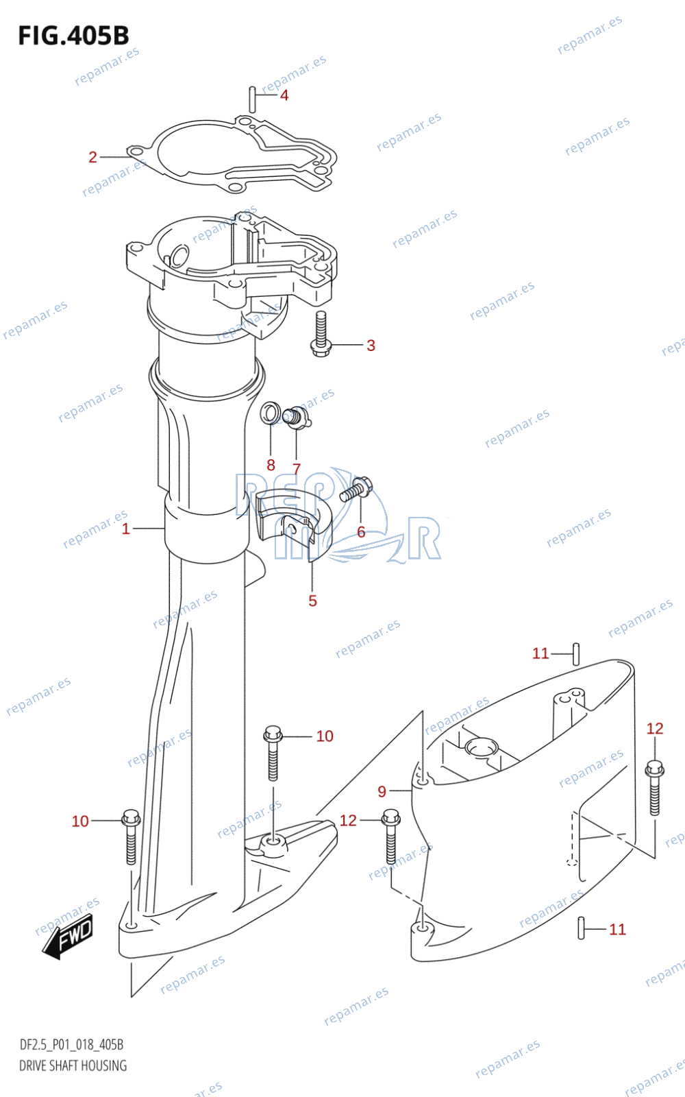 405B - DRIVE SHAFT HOUSING (L-TRANSOM)