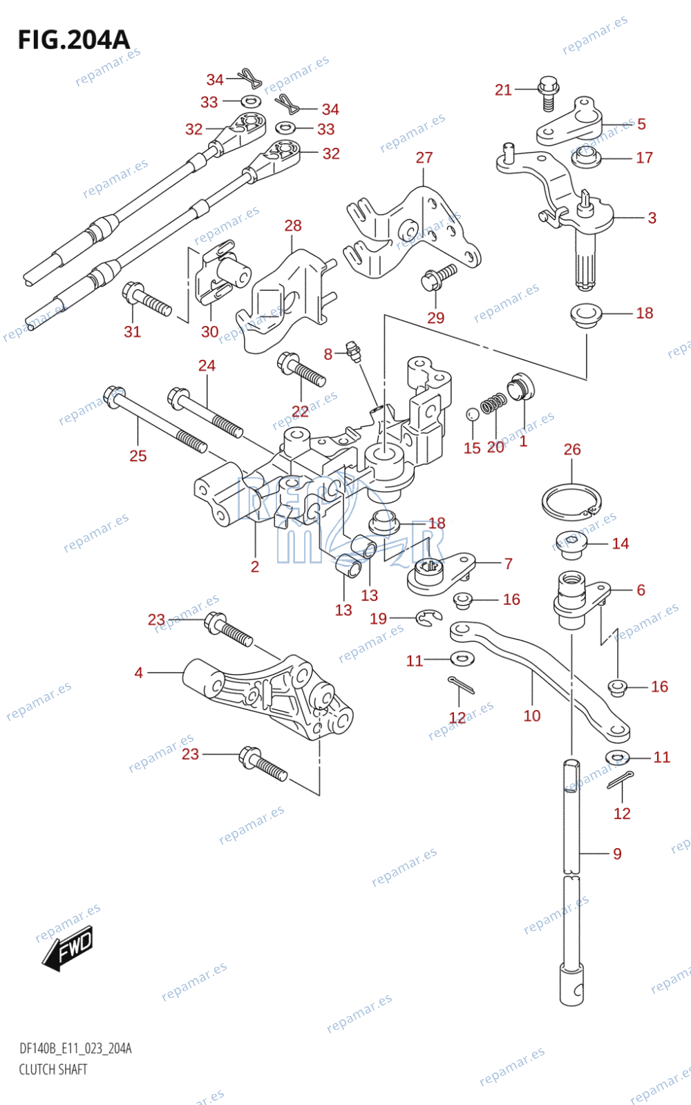 204A - CLUTCH SHAFT