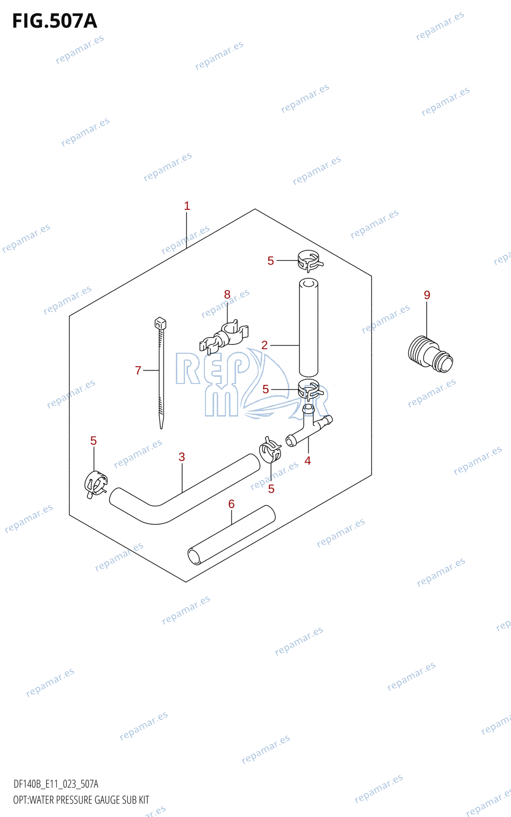 507A - OPT:WATER PRESSURE GAUGE SUB KIT