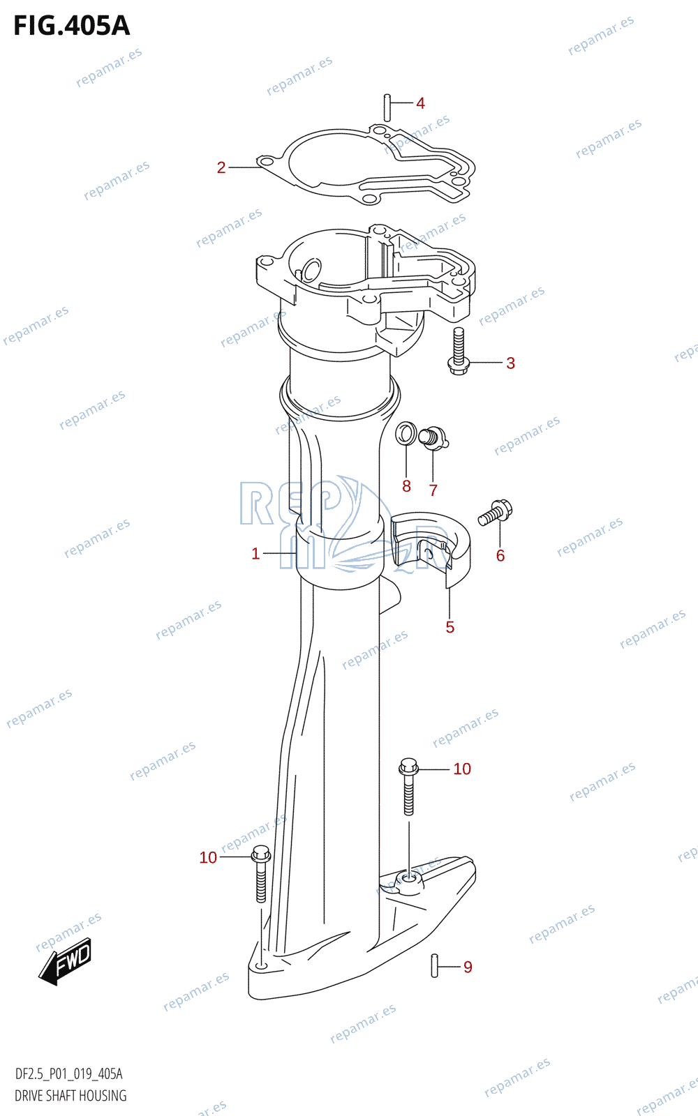 405A - DRIVE SHAFT HOUSING (S-TRANSOM)