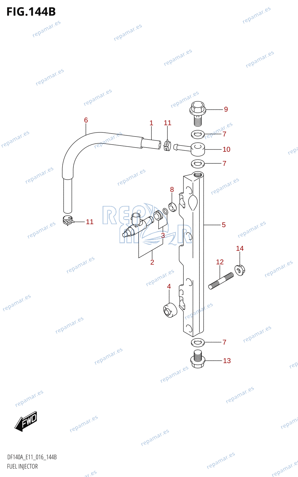 144B - FUEL INJECTOR (DF115AT:E11)