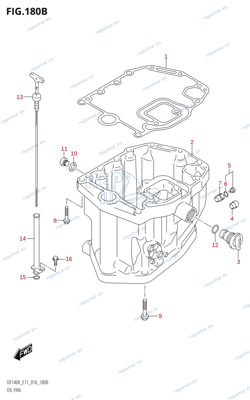 180B - OIL PAN (DF115AT:E11)