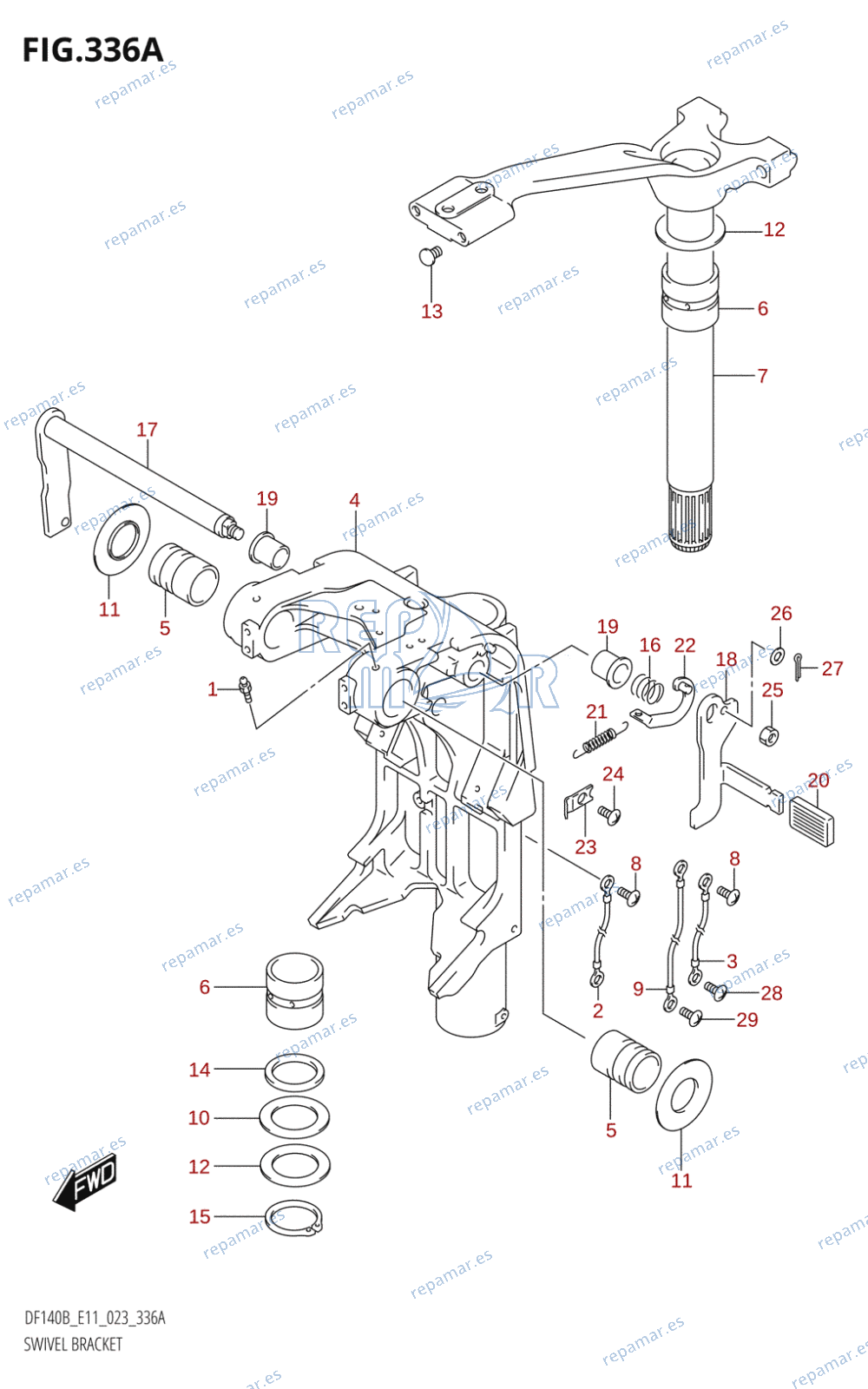 336A - SWIVEL BRACKET (DF140BT,DF140BZ)