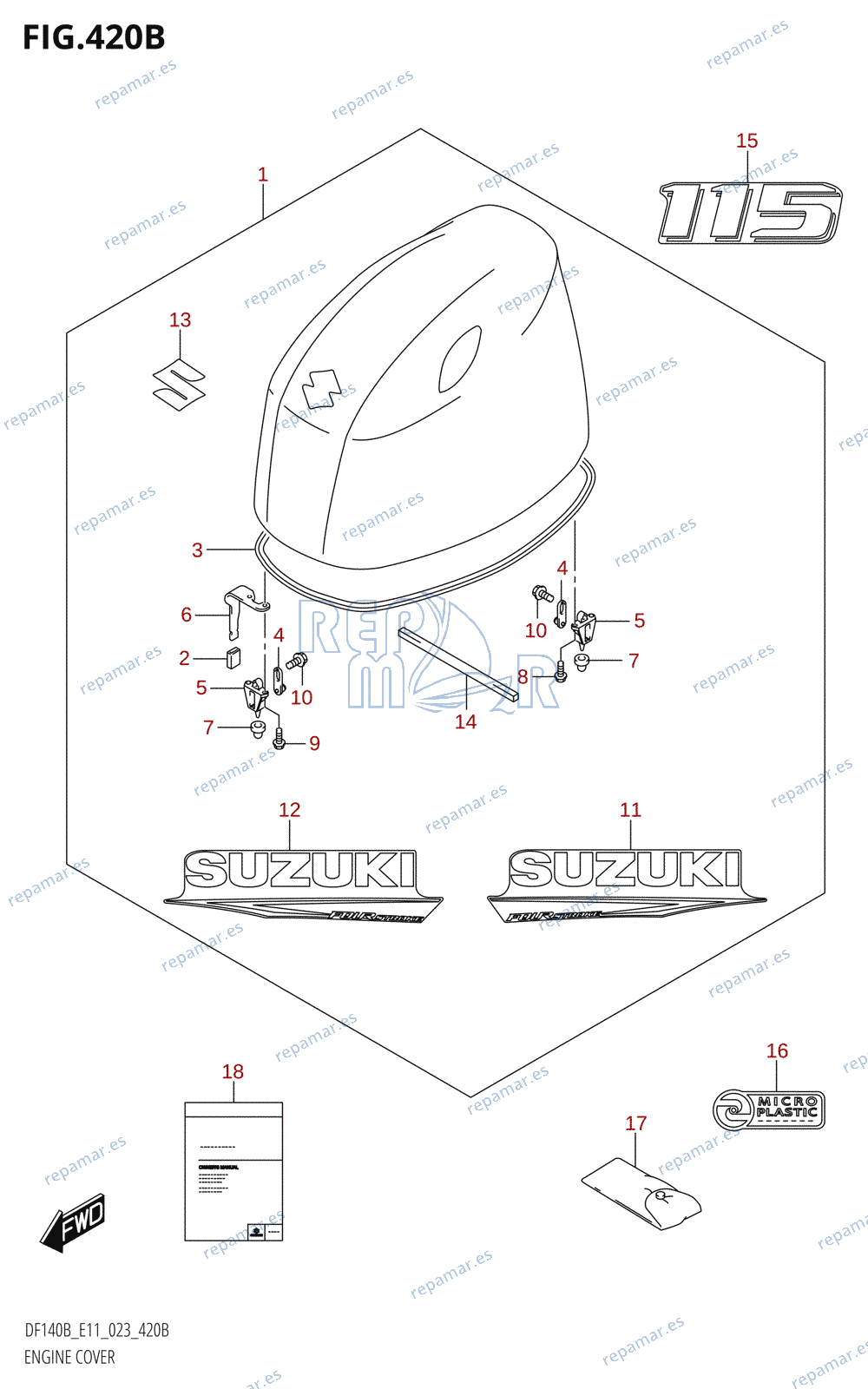 420B - ENGINE COVER (DF115BT,DF115BZ)