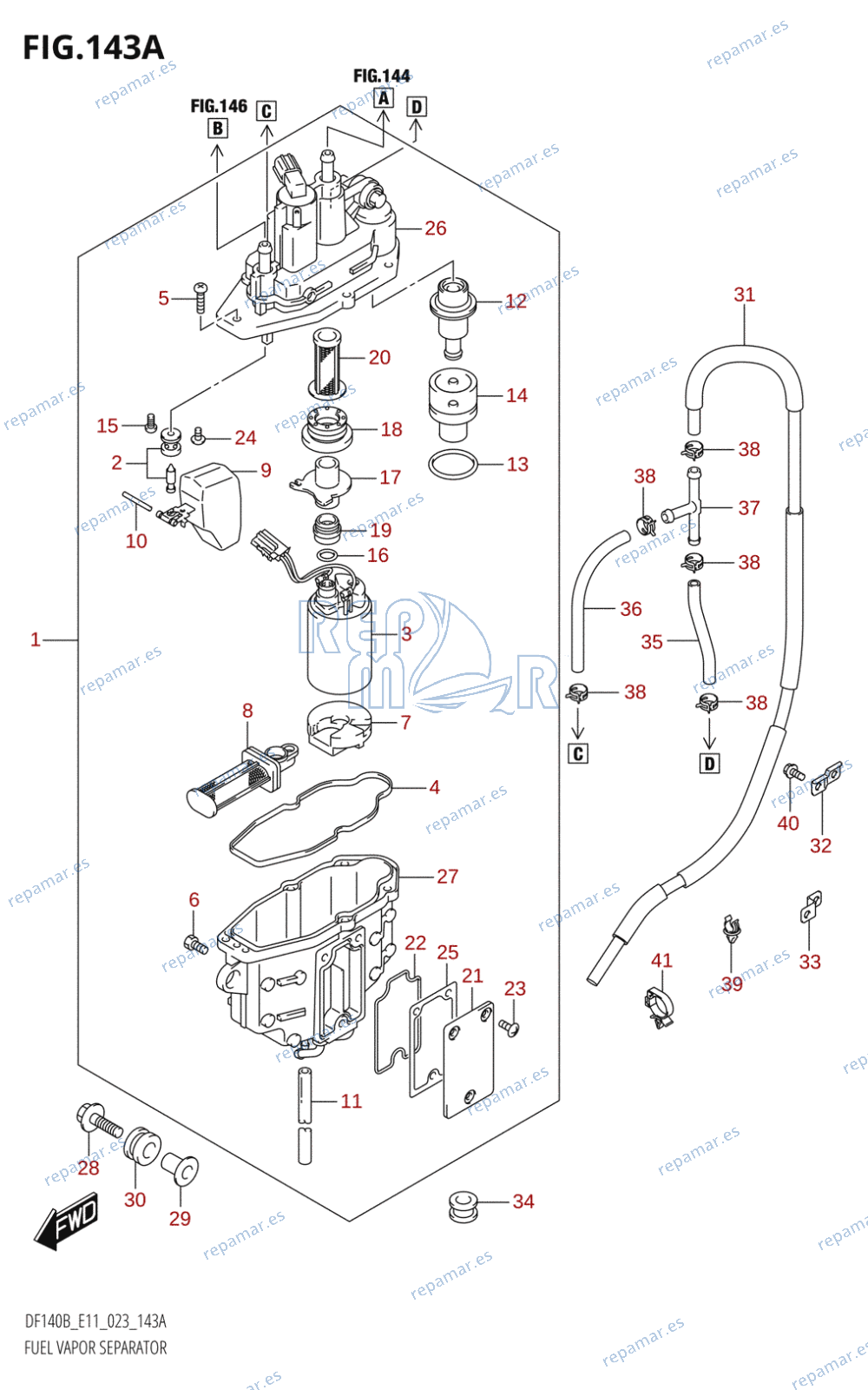 143A - FUEL VAPOR SEPARATOR (E11)