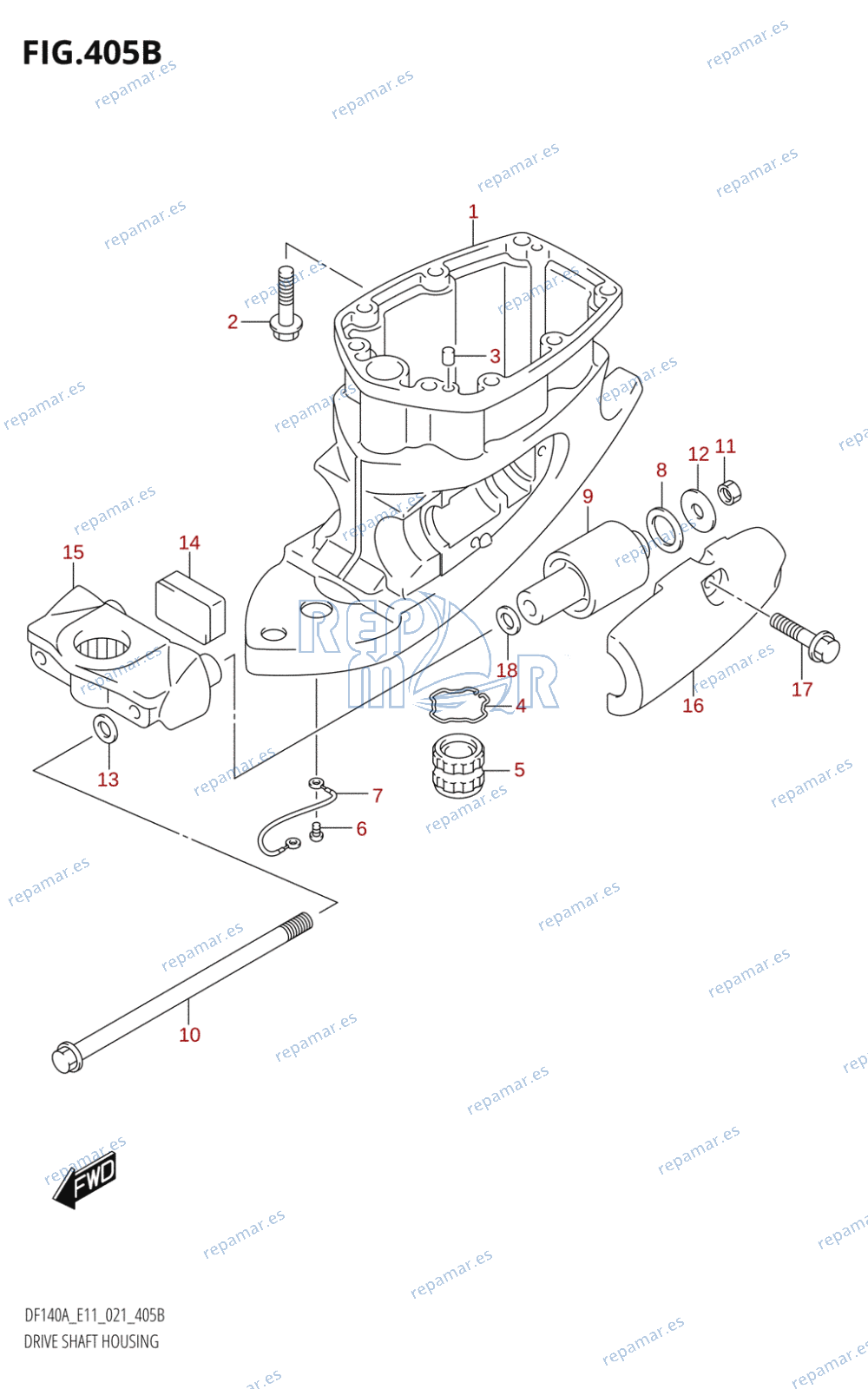 405B - DRIVE SHAFT HOUSING (DF115AT,DF115AZ,DF140AT,DF140AZ)