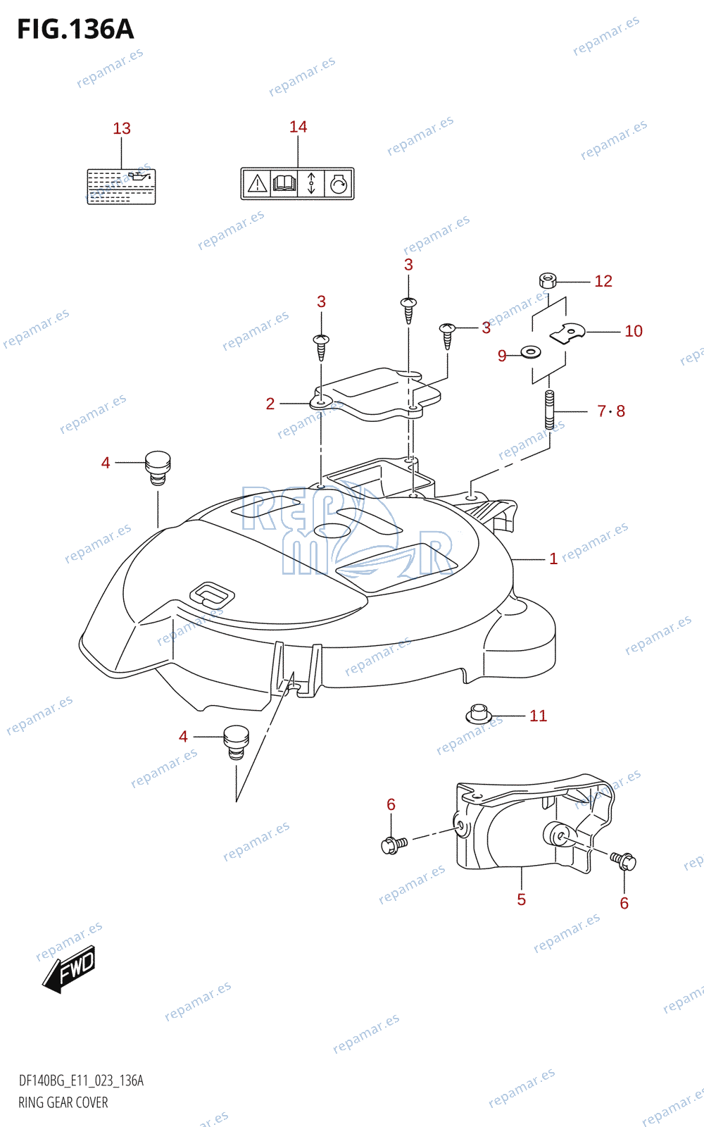 136A - RING GEAR COVER