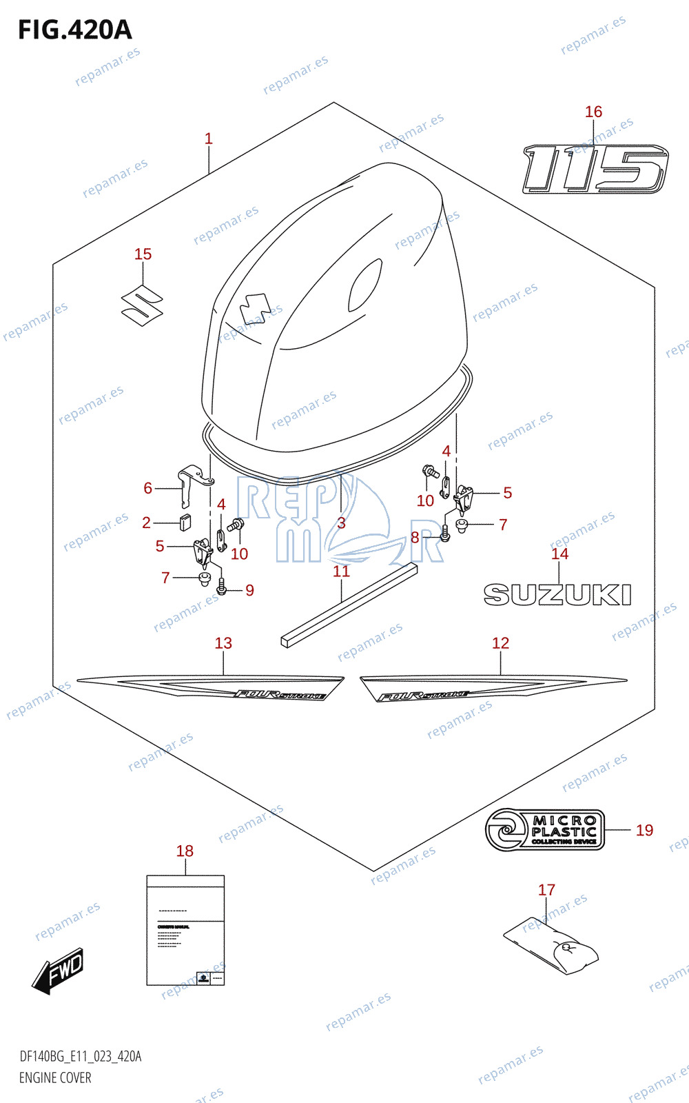 420A - ENGINE COVER (DF115BG,DF115BZG)