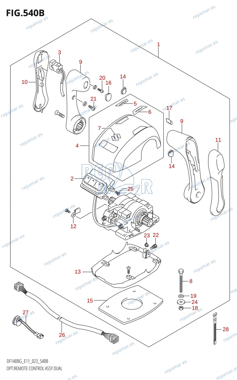 540B - OPT:REMOTE CONTROL ASSY DUAL (022,023)