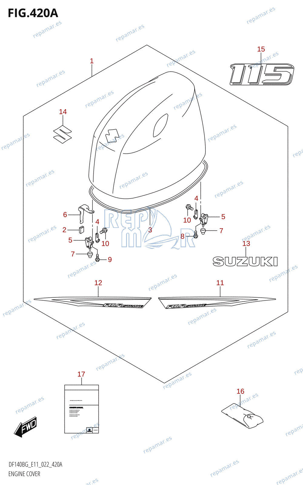 420A - ENGINE COVER (DF115BG,DF115BZG)