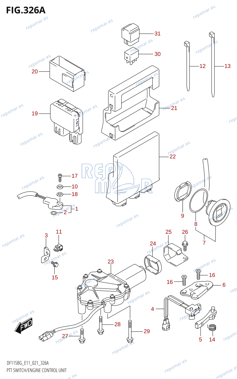 326A - PTT SWITCH /​ ENGINE CONTROL UNIT