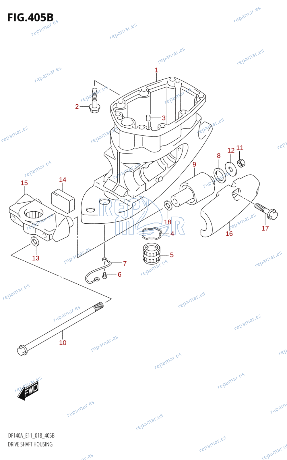 405B - DRIVE SHAFT HOUSING (DF115AT,DF115AZ,DF140AT,DF140AZ)