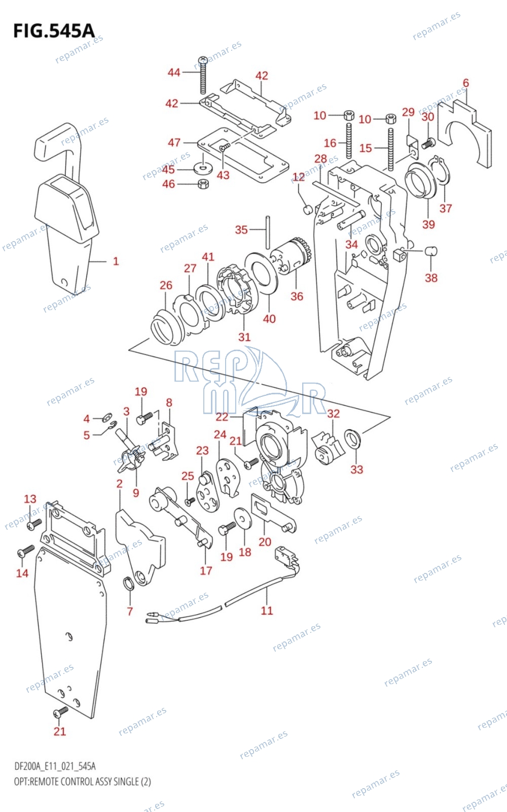 545A - OPT:REMOTE CONTROL ASSY SINGLE (2)