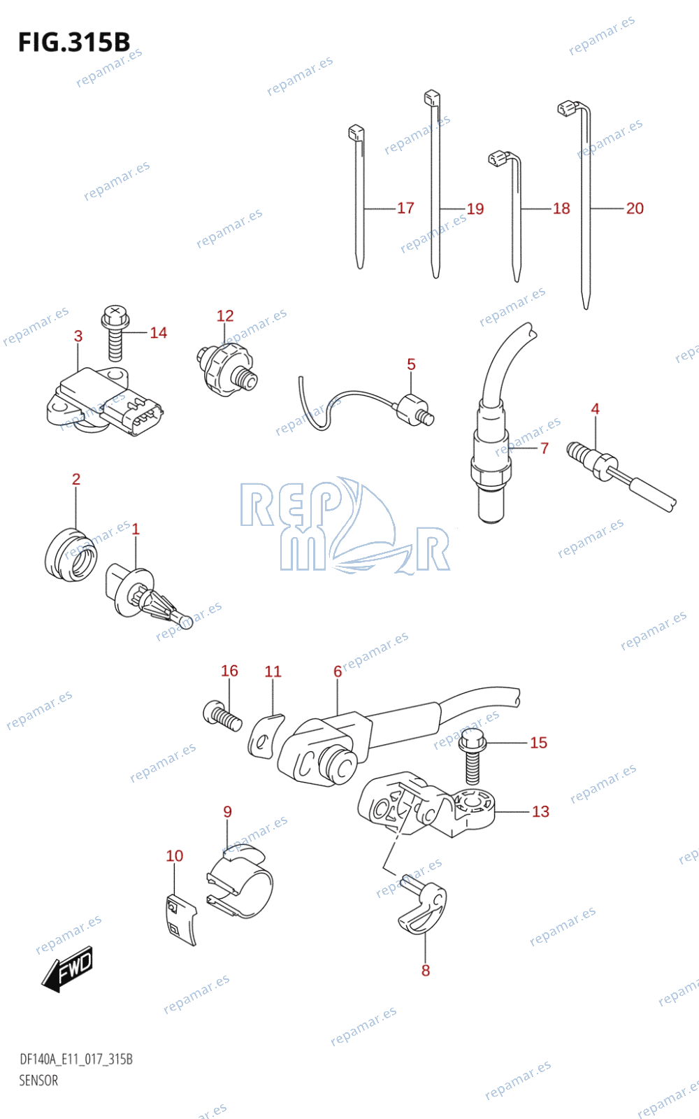 315B - SENSOR (DF115AT:E11)