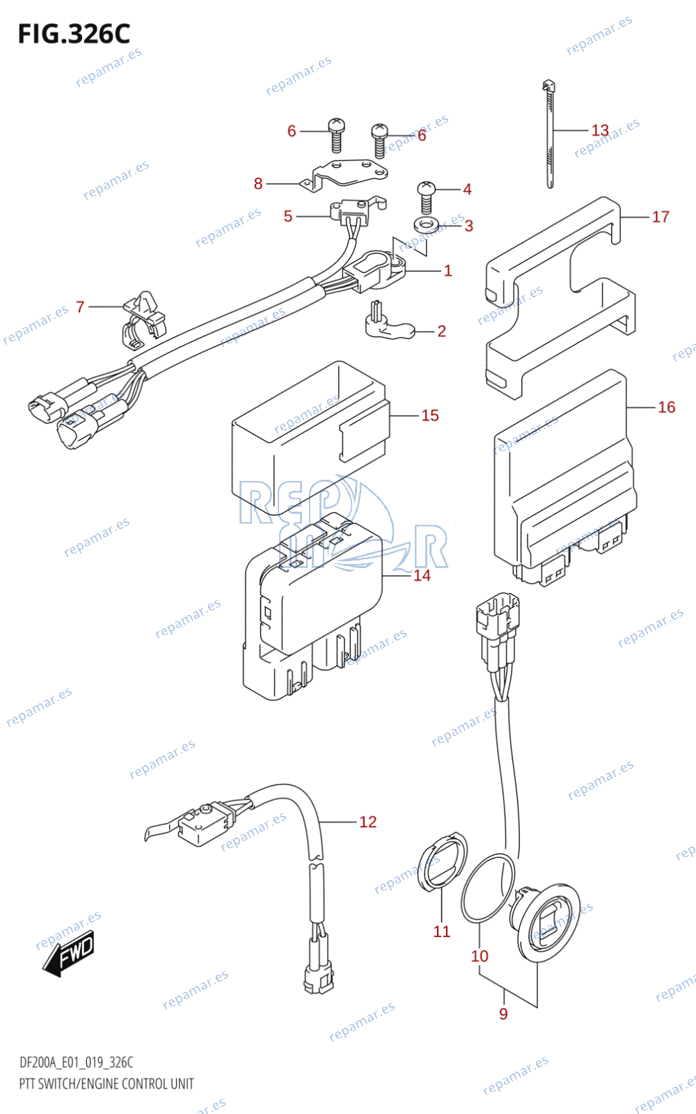 326C - PTT SWITCH /​ ENGINE CONTROL UNIT