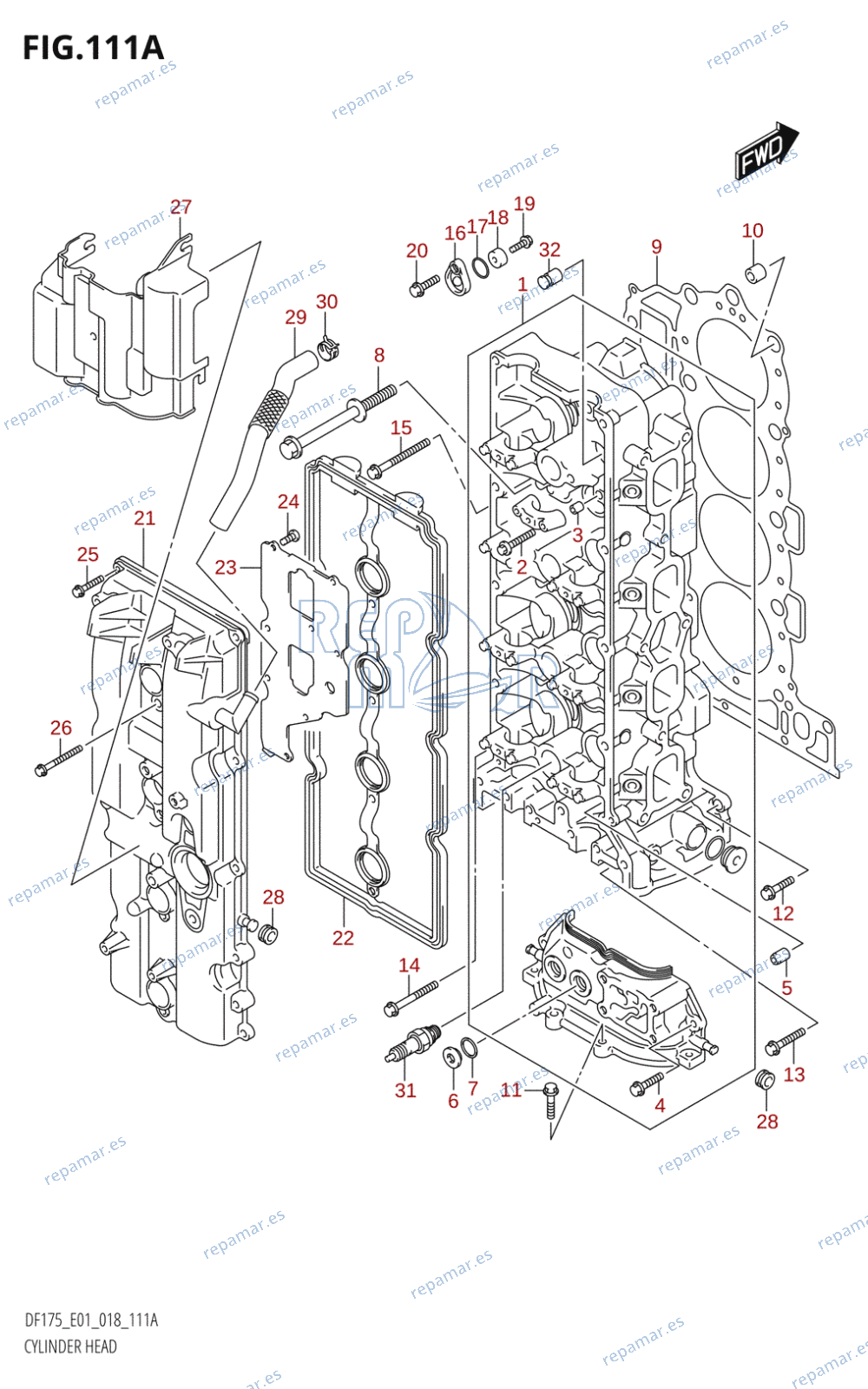 111A - CYLINDER HEAD (DF150T,DF150Z)