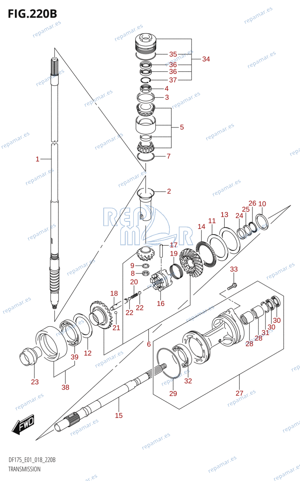 220B - TRANSMISSION (DF150Z,DF175Z)