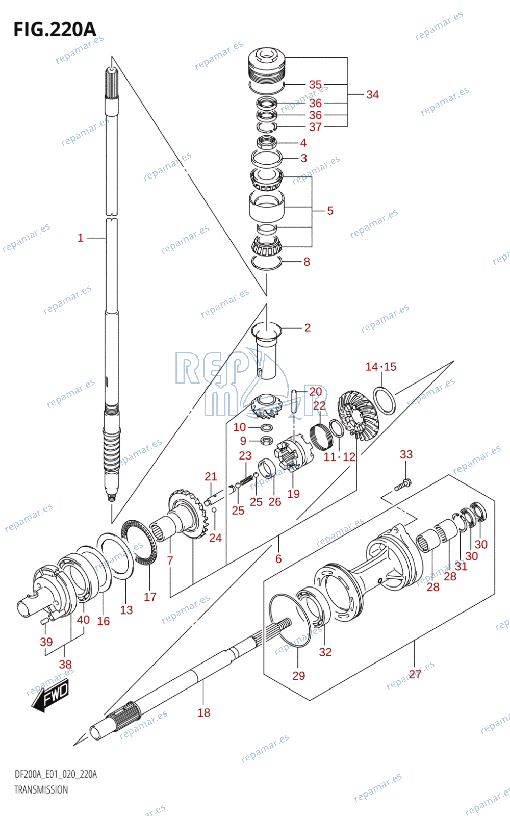 220A - TRANSMISSION (DF150AT)