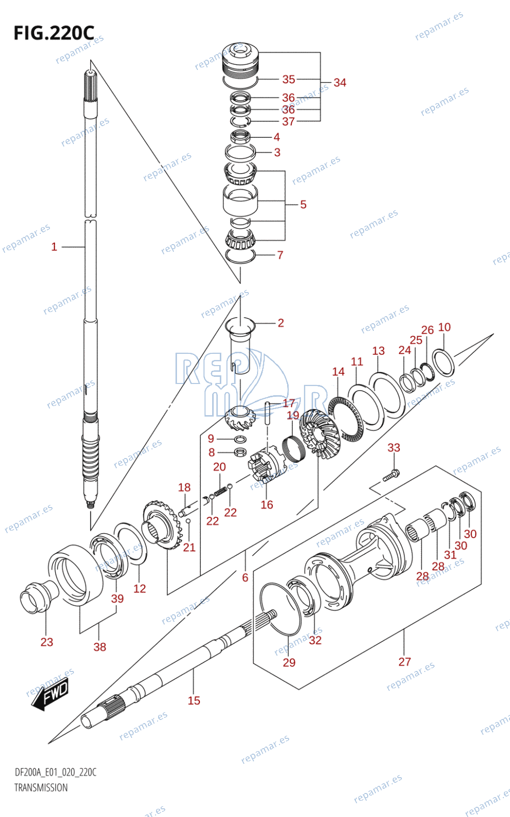 220C - TRANSMISSION (DF150AZ)