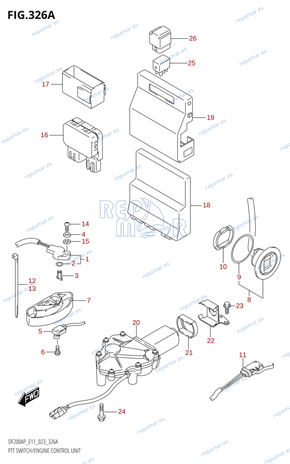 326A - PTT SWITCH /​ ENGINE CONTROL UNIT