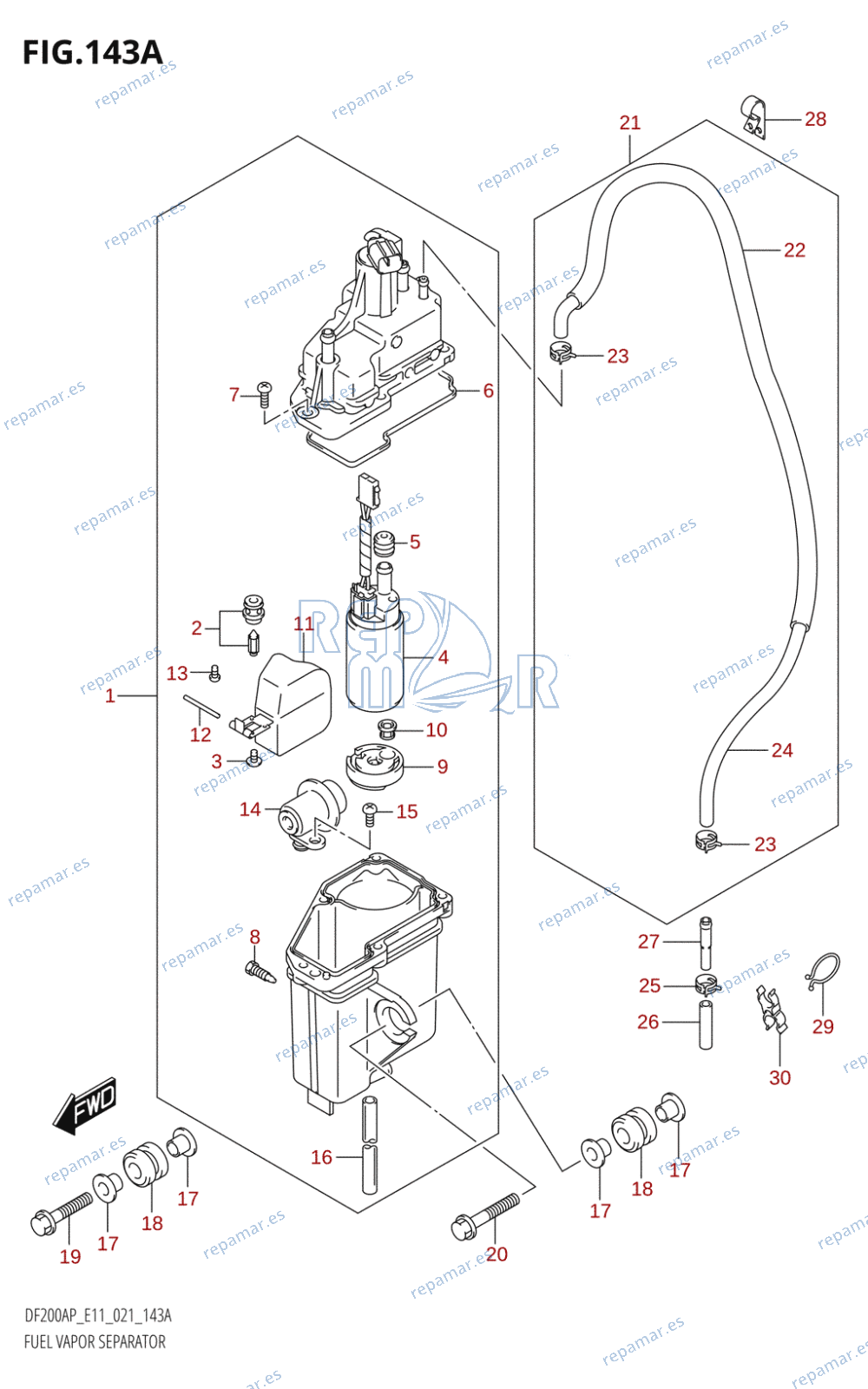 143A - FUEL VAPOR SEPARATOR (E01,E03,E11)