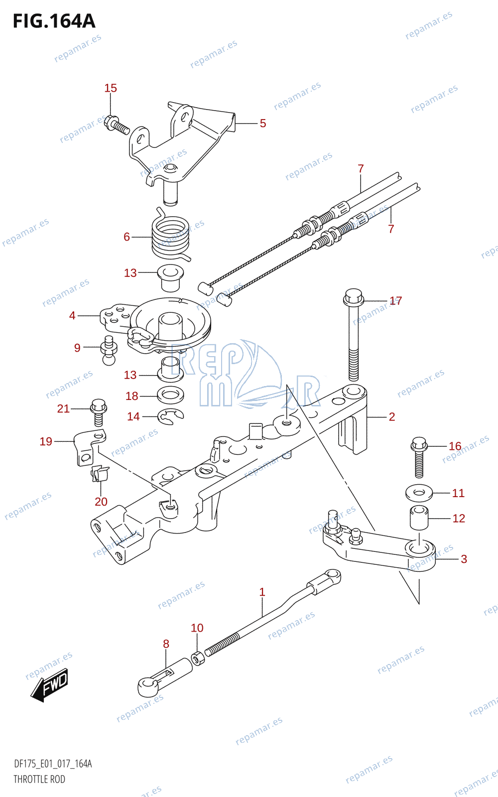 164A - THROTTLE ROD